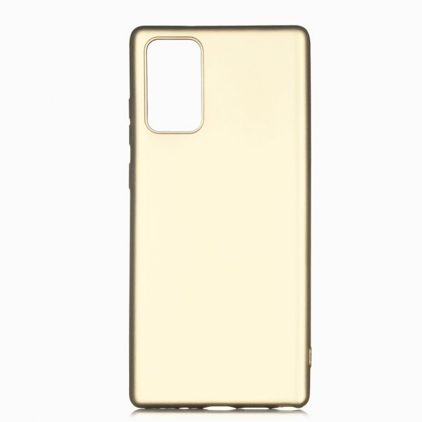 KNY Samsung Galaxy Note 20 Kılıf Ultra İnce Mat Silikon Gold