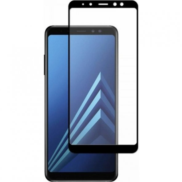 KNY Samsung Galaxy A6 Plus 2018 İçin Full Yapışan 5D Fiber Nano Siyah Siyah