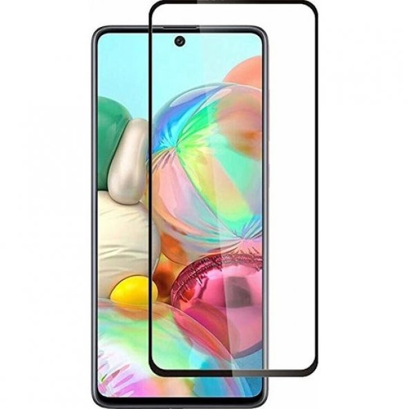 KNY Samsung Galaxy S10 Lite İçin Full Yapışan 5D Fiber Nano Siyah Siyah