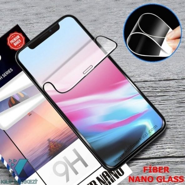KNY Huawei P30 Lite İçin Full Yapışan 5D Fiber Nano Siyah Siyah - 3