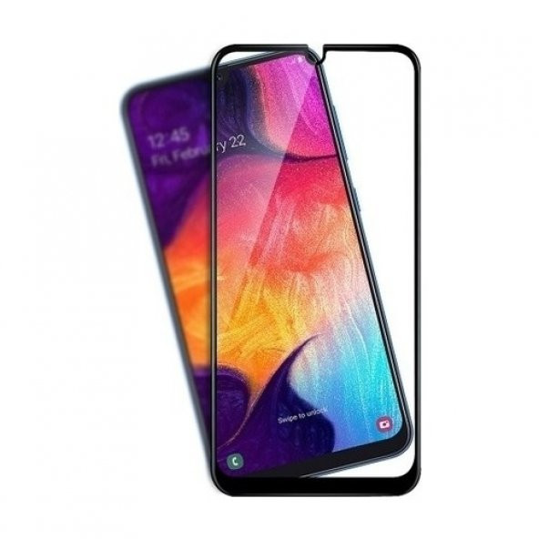 KNY Huawei Y7 Prime 2019 İçin Kenarı Kırılmaya Dayanıklı 5D Cam Ekran Koruyucu Siyah Siyah