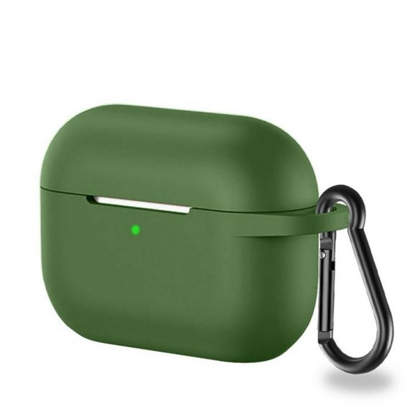 KNY Apple Airpods Pro İçin Standart Askılı Silikon Kılıf Yeşil Yeşil