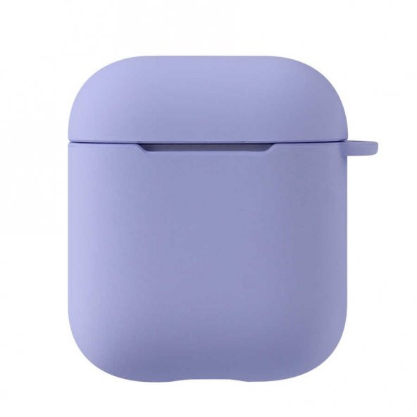 KNY Apple Airpods İçin Standart Askılı Silikon Kılıf Mor Mor