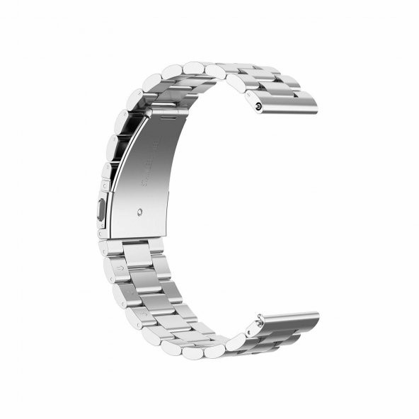 KNY Samsung Galaxy Gear S3 46mm (22mm) İçin Klasik Model Metal Kayış-Kordon Gri