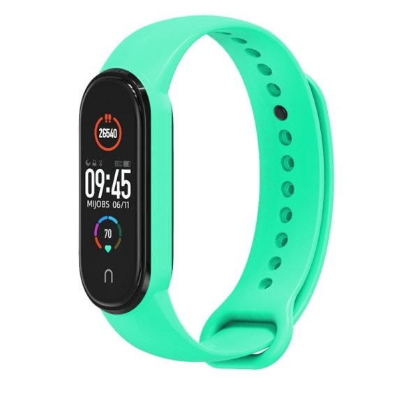 KNY Xiaomi Mi Band 3 İçin Klasik Model Silikon Kayış-Kordon Turkuaz