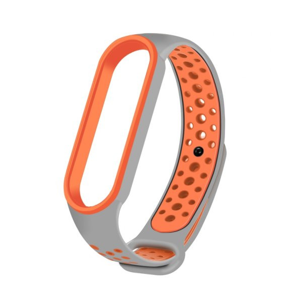 KNY Xiaomi Mi Band 3 İçin Delikli Spor Renkli Kayış-Kordon Turuncu