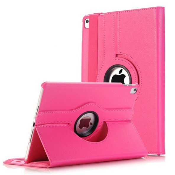 KNY Apple İpad Mini-Mini 2-Mini 3 Kılıf Dönerli Standlı Kapaklı Suni Deri Pembe Pembe