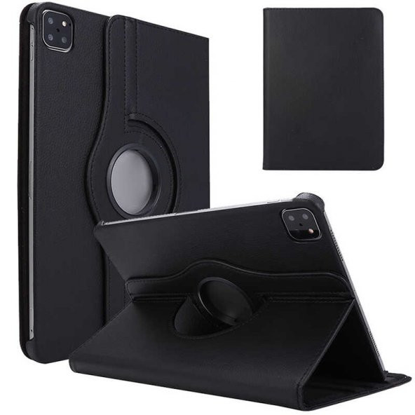 KNY Apple İpad Pro 9,7 Kılıf Dönerli Standlı Kapaklı Suni Deri Pembe Pembe - 5