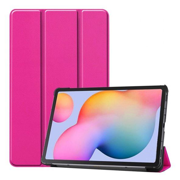 KNY Huawei Mate Pad Pro 10.8 Kılıf Arkası Şeffaf Sert Mika Smartcover Pembe Pembe