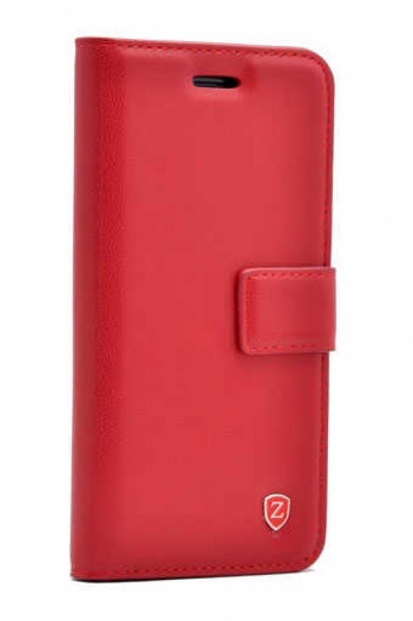 KNY Huawei P Smart S Kılıf Cüzdanlı Standlı Kapaklı Delux Kırmızı
