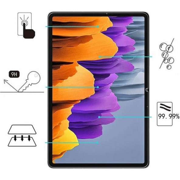 KNY Samsung Galaxy Tab S7 T870 İçin Nano Esnek Cam Ekran Koruyucu Şeffaf  Şeffaf - 2