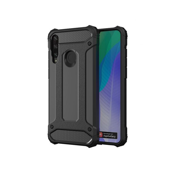 KNY Huawei Y6P Kılıf Çift Katmanlı Armour Case Siyah