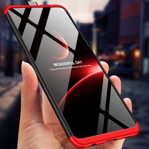 KNY OPPO Reno 2Z Kılıf 3 Parça 360 Zore Ays Kapak Mavi - 5