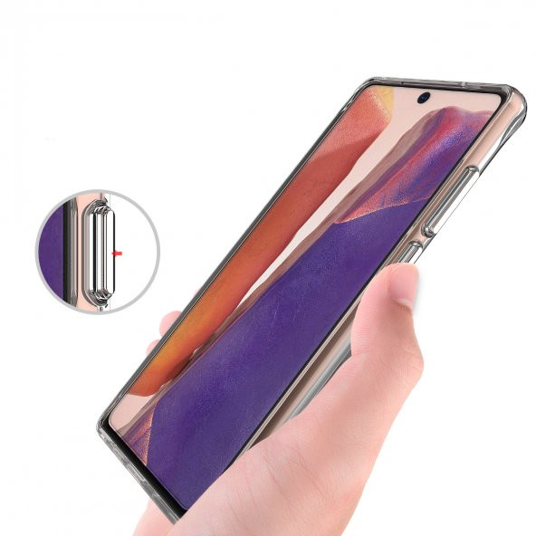 KNY Samsung Galaxy Note 20 Ultra Kılıf Ultra Korumalı Şeffaf Gard Kapak Şeffaf - 2
