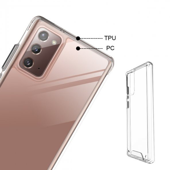 KNY Samsung Galaxy Note 20 Ultra Kılıf Ultra Korumalı Şeffaf Gard Kapak Şeffaf - 3