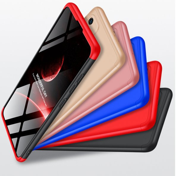 KNY Samsung Galaxy A31 Kılıf 3 Parça 360 Zore Ays Kapak Siyah - 4