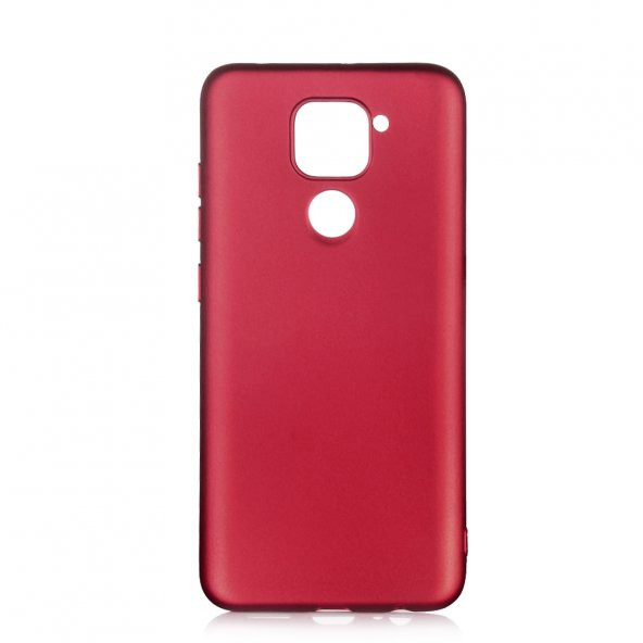 KNY Xiaomi Redmi Note 9 Kılıf Ultra İnce Mat Silikon Bordo