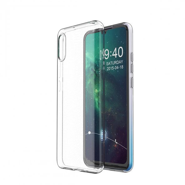 KNY Xiaomi Redmi 9A Kılıf Ultra İnce Şeffaf Silikon Şeffaf