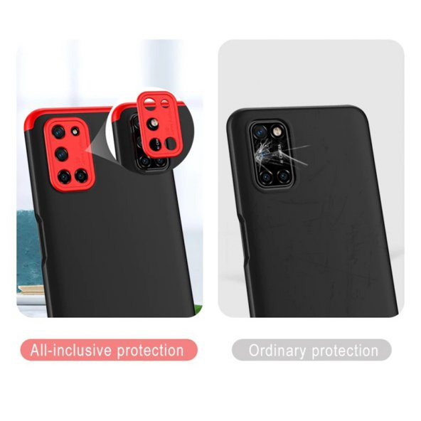 KNY OPPO A72 Kılıf 3 Parça 360 Zore Ays Kapak Mavi - 2