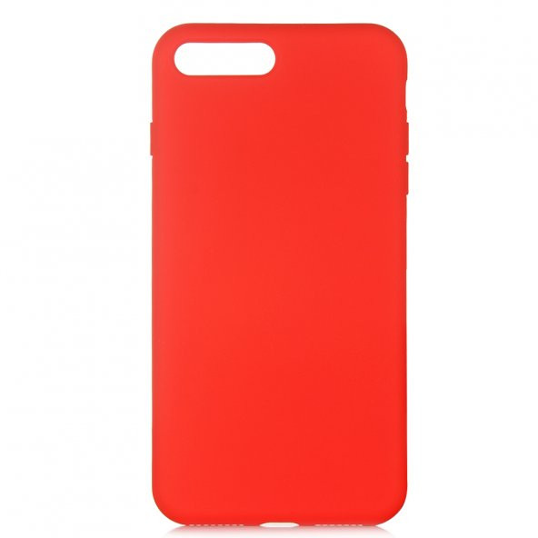 KNY Apple İphone 7 Plus Kılıf İçi Süet LSR Lansman kapak Kırmızı
