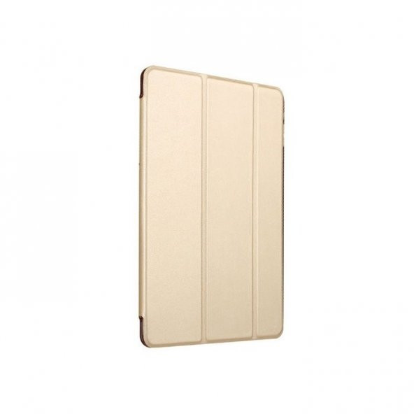 KNY Samsung Galaxy Tab S7 SM-T870 Kılıf Arkası Şeffaf Standlı Sert Mika SmartCover Gold