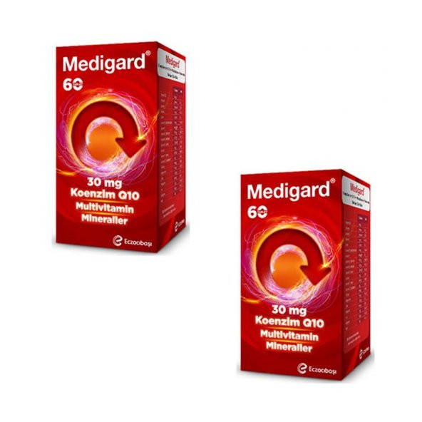 2 Adet Medigard 60 Tablet - Vitamin + Mineral + Koenzim Q10