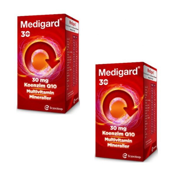 2 Adet Medigard 30 Tablet - Vitamin + Mineral + Koenzim Q10