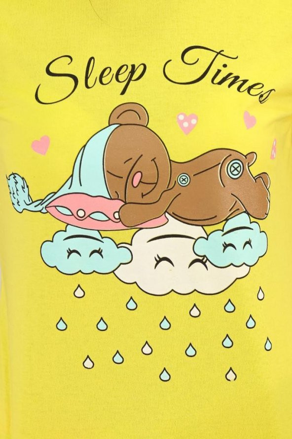 Baskılı Pijama Takımı Sarı - 4713.102. - 5