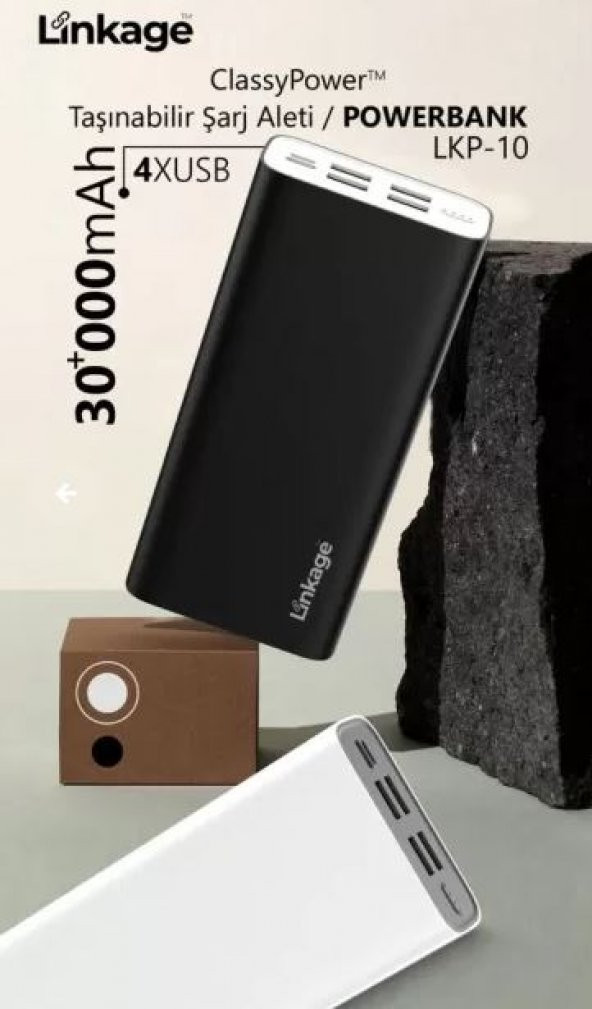 Linkage LKP-10 30000 Mah Powerbank  Hızlı Taşınabilir Şarj 4 USB Girişli - 7