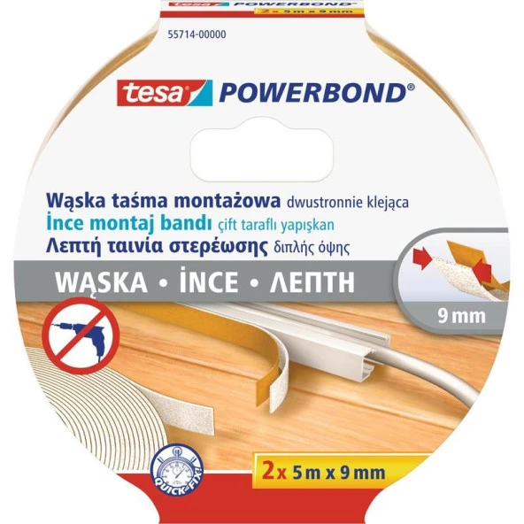Tesa Montaj Bandı Köpük Powerbond Slim 5x18 55714-00000-03