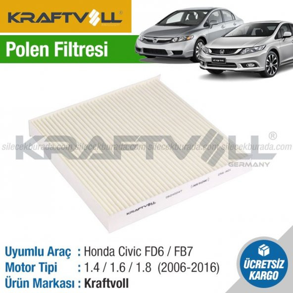 Honda Civic FD6/FB7 Polen Filtresi (2006-2016) Kraftvoll