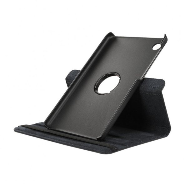 KNY Huawei Mate Pad T10S Kılıf Dönerli Standlı Suni Deri Kapaklı Kılıf Siyah - 3