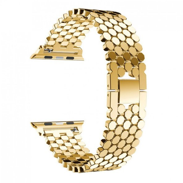 KNY Apple Watch 40 MM Dama Model Metal Kayış-Kordon Gold