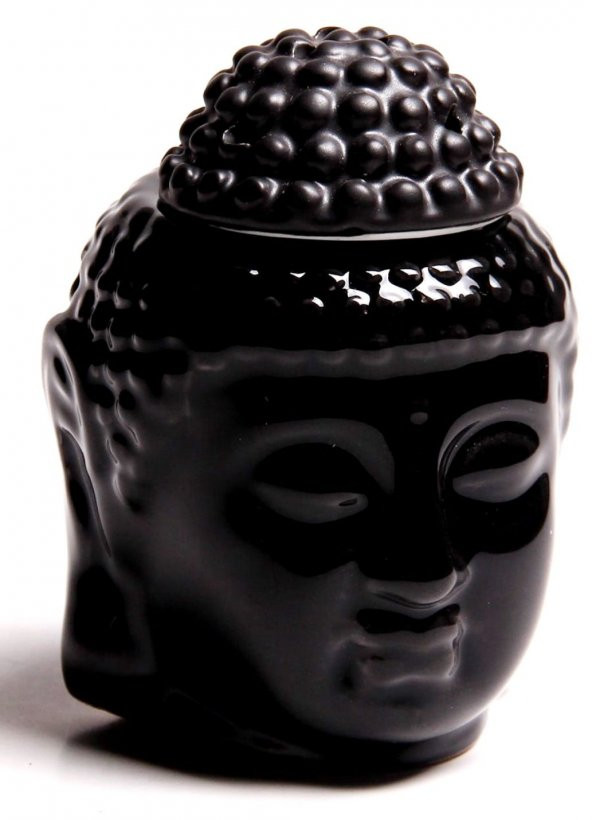 Siyah Otantik Buda Seramik Buhurdanlık