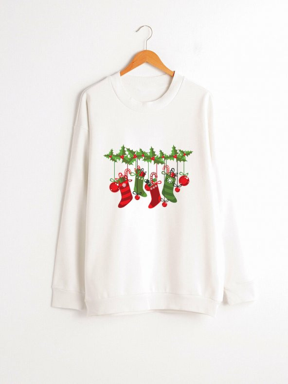 Dizzy Concept Yeni Yıl Baskılı Sweatshirt