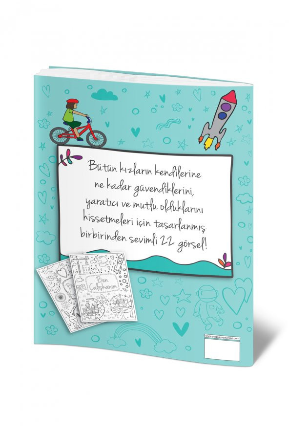 Kendime Güveniyorum, Cesurum, Güzelim: Kızlar İçin Boyama Kitabı - 3