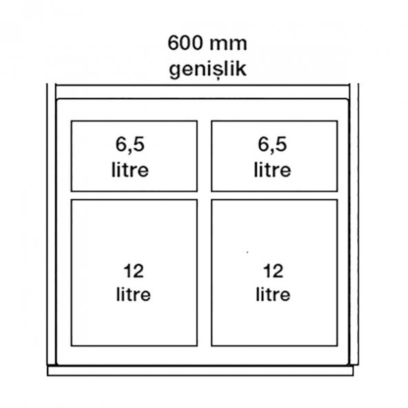 Hafele Mix Çöp Kutusu Beyaz 503.19.791 - 4