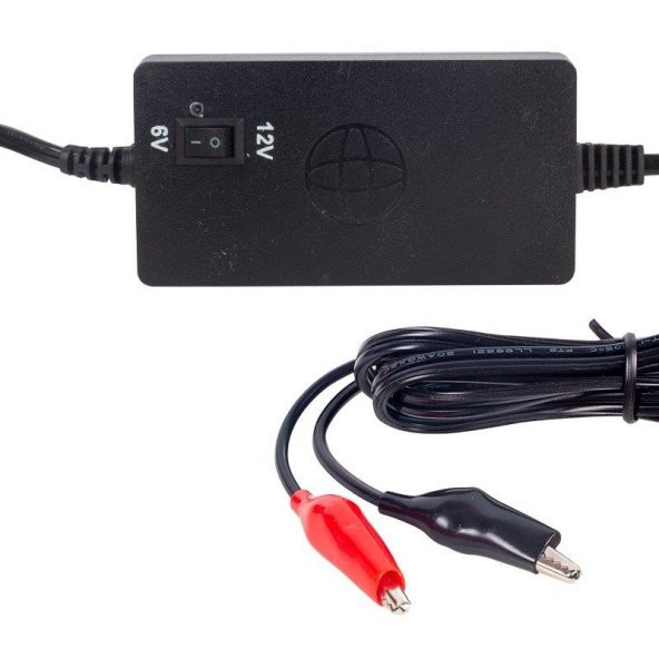 Powermaster 18705 6V-12V 1A Krokodil Uçlu Akü Şarj Adaptörü - 2
