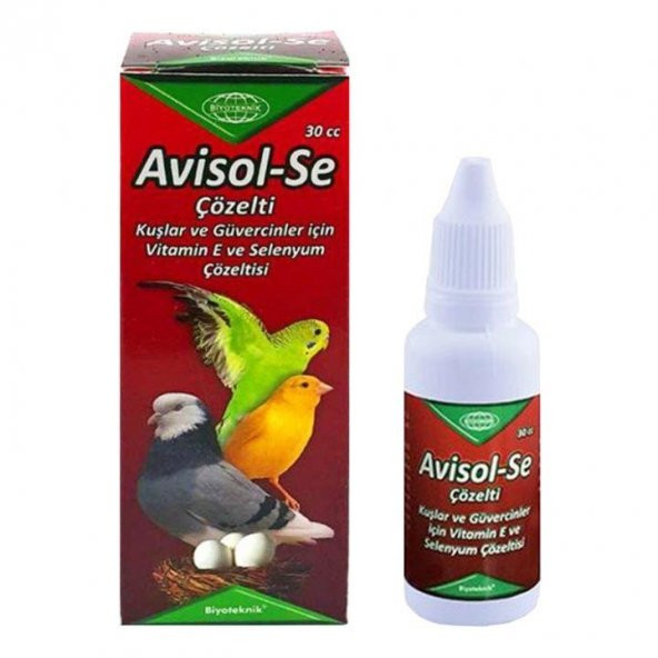 Biyoteknik Avi-sol-SE Kuş Vitamin 30 cc 1 Adet