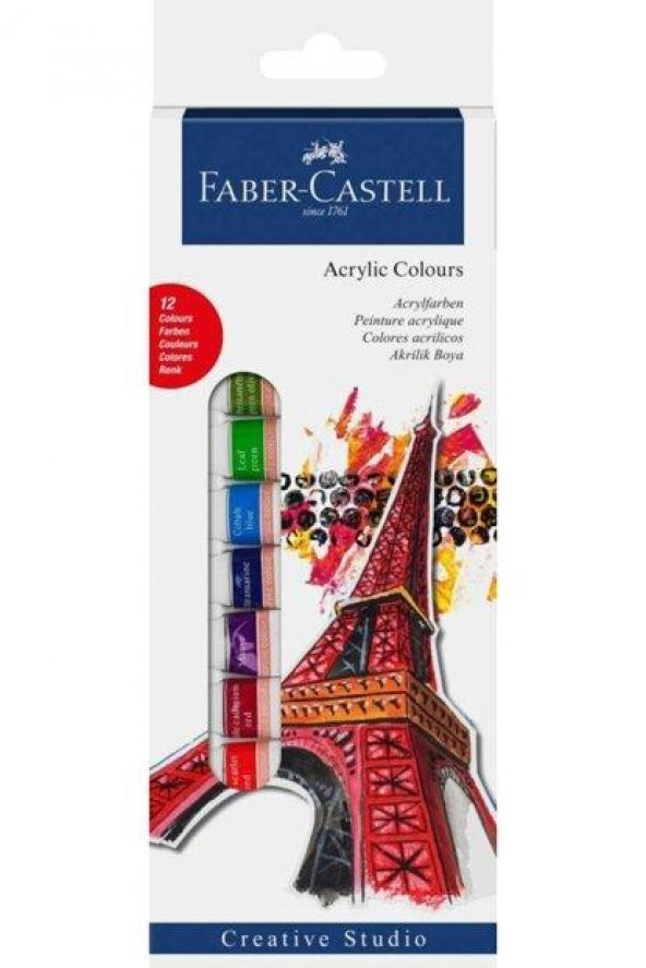 Faber-Castel Akrilik Boya 12 Renk 12ml Tüp 169501