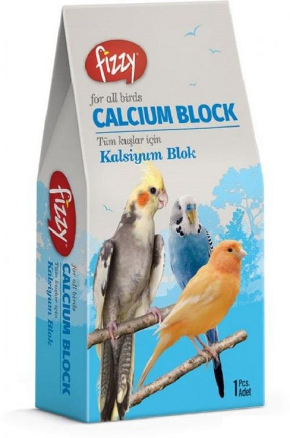 Fizzy Kuşlar İçin Kalsiyum Blok (Gaga Taşı) 1 Adet