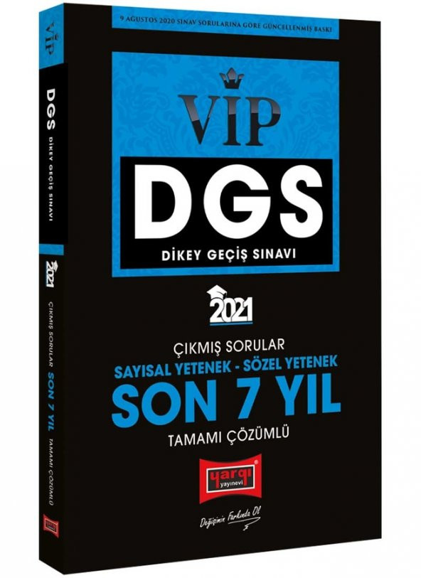 Yargı Yayınları 2021 DGS VIP Sayısal Sözel Yetenek Son 7 Yıl Tamamı Çözümlü Çıkmış Sorular