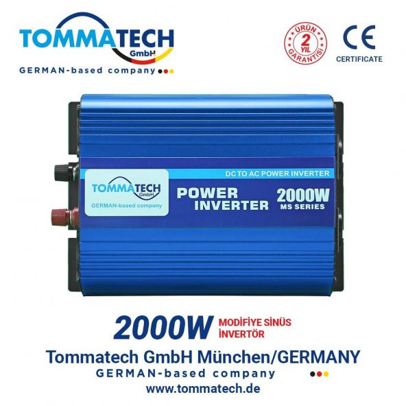 Tommatech 12V 2000W Modifiye Sinüs İnverter