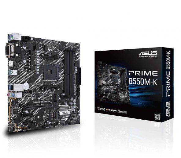 Asus PRIME B550M-K AMD B550 DDR4 USB3.2 HDMI/DVI/VGA PCI 4.0 AM4 Anakart