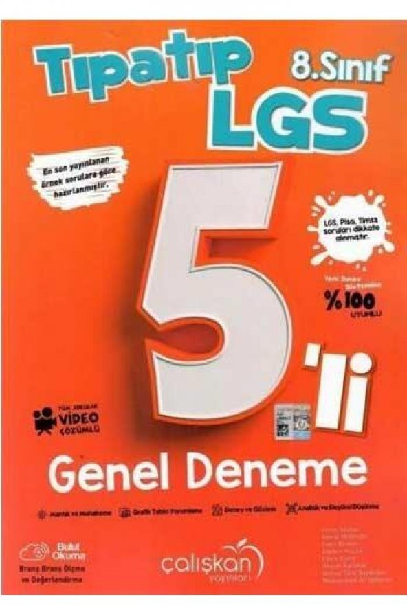 ​Çalışkan Yayınları 8. Sınıf LGS Tıpatıp 5li Genel Deneme