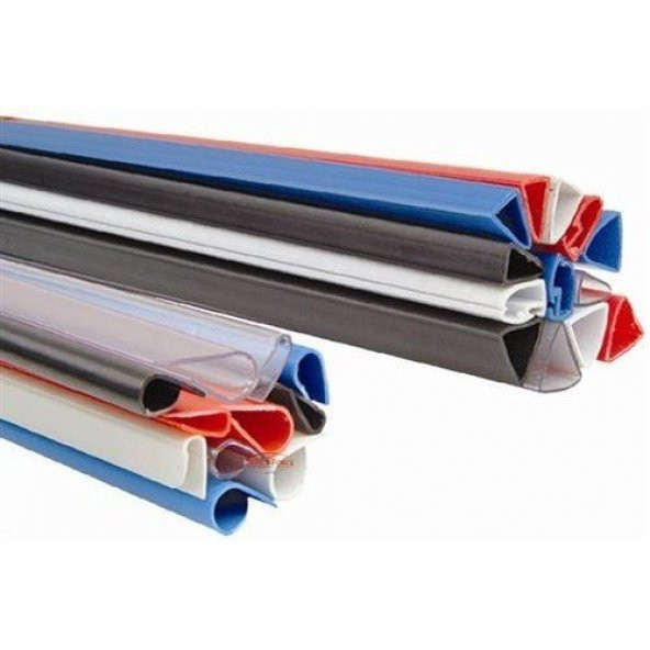 Office Force 6 mm Siyah Slide Binder Oval Plastik Profil 50li