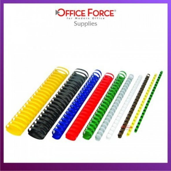 Office Force 28 mm Kırmızı Plastik Spiral Cilt Malzemesi 50li - 2