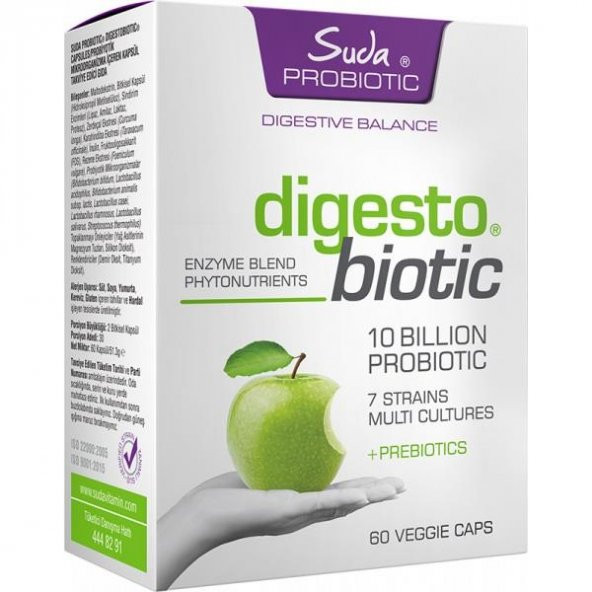 Suda Vitamin Probiotic Digestobiotic 60 Kapsül
