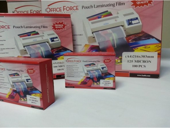 Office Force 125 Mic.A4 (216x303) Mat Laminasyon Filmi 100’lü - 3
