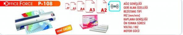 Office Force P-108 A2 (490 MM) PVC Laminasyon Makinası - 2